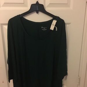 Lane Bryant: Tunic with Chiffon Trim/Botanical